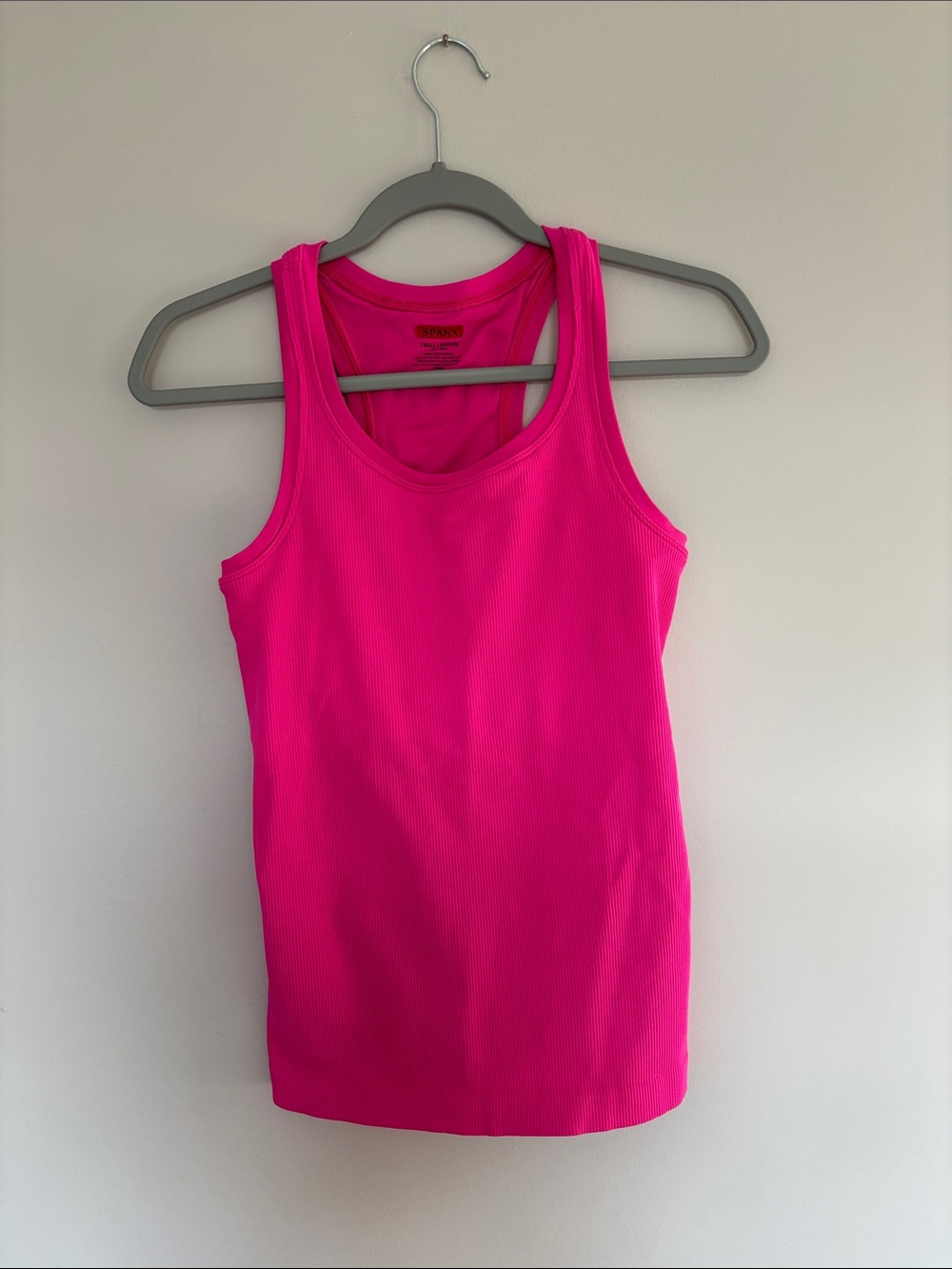 SPANX Ribbed Racerback Tank - Hot Pink Woman’s Small/ Medium